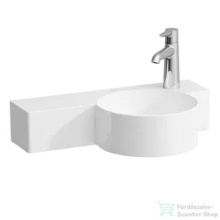   Laufen Val SaphirKeramik 55x31,5 cm-es túlfolyó nélküli kézmosó bal oldali pulttal,LCC Active bevonattal,fehér H815284A001141