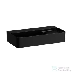   Laufen Val SaphirKeramik 60x31,5 cm-es kompakt mosdó csaplyuk és túlfolyó nélkül, matt fekete H8152857161121