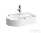 Laufen Val SaphirKeramik 53x40 cm-es mosdó félnedves zónával, jobb oldali csaplyukkal,LCC bevonattal H8152884001061