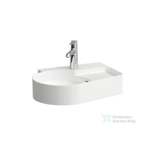 Laufen Val SaphirKeramik 53x40 cm-es mosdó félnedves zónával, jobb oldali csaplyukkal,LCC Active bevonattal H815288A001061