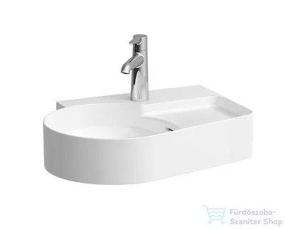 Laufen Val SaphirKeramik 53x40 cm-es mosdó félnedves zónával, jobb oldali csaplyukkal,LCC Active bevonattal H815288A001061