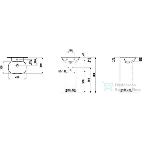 Laufen Ino 45x41 kézmosó H8153010001041 ( 815301 )