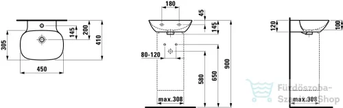 Laufen Ino 45x41 kézmosó H8153010001041 ( 815301 )