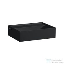   Laufen Kartell 45x34 cm-es mosdó csaplyuk és túlfolyó nélkül,matt fekete H8153307161121