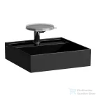 Laufen Kartell By Laufen 46x46 cm-es kézmosó speciális rejtett lefolyóval,fényes fekete H8153310201111