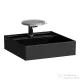 Laufen Kartell By Laufen 46x46 cm-es kézmosó speciális rejtett lefolyóval,fényes fekete H8153310201111