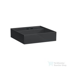  Laufen Kartell By Laufen 46x46 cm-es mosdó 2 csaplyukkal,fényes fekete H8153310208151