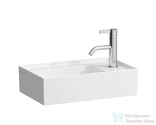 Laufen Kartell By Laufen 46x28 Kézmosó, aszimmetrikus, jobb oldali armatúrapaddal, speciális rejtett lefolyóval H8153340001111 ( 815334 )