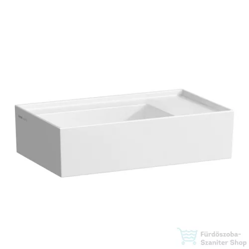 Laufen Kartell By Laufen 46x28 cm-es mosdó csaplyuk és túlfolyó nélkül,LCC bevonattal,fehér H8153344001121