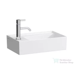   Laufen Kartell By Laufen 46x28 Kézmosó, aszimmetrikus, bal oldali armatúrapaddal, speciális rejtett lefolyóval H8153350001111 ( 815335 )
