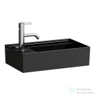 Laufen Kartell By Laufen 46x28 cm-es kézmosó,bal oldali csaplyukkal, speciális rejtett lefolyóval,fényes fekete H8153350201111