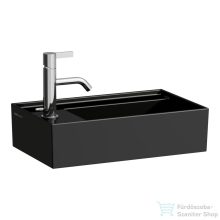   Laufen Kartell By Laufen 46x28 cm-es kézmosó,bal oldali csaplyukkal, speciális rejtett lefolyóval,fényes fekete H8153350201111