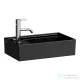 Laufen Kartell By Laufen 46x28 cm-es kézmosó,bal oldali csaplyukkal, speciális rejtett lefolyóval,fényes fekete H8153350201111