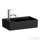 Laufen Kartell By Laufen 46x28 cm-es kézmosó,bal oldali csaplyukkal, speciális rejtett lefolyóval,matt fekete H8153357161111