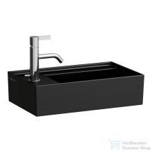   Laufen Kartell By Laufen 46x28 cm-es kézmosó,bal oldali csaplyukkal, speciális rejtett lefolyóval,matt fekete H8153357161111