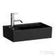 Laufen Kartell By Laufen 46x28 cm-es kézmosó,bal oldali csaplyukkal, speciális rejtett lefolyóval,matt fekete H8153357161111