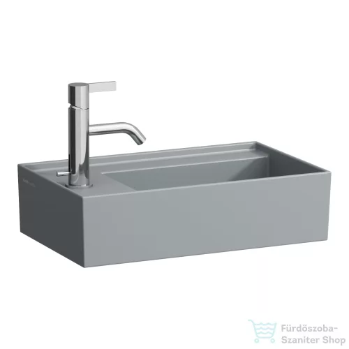 Laufen Kartell By Laufen 46x28 cm-es kézmosó,bal oldali csaplyukkal, speciális rejtett lefolyóval,Graphite matt H8153357581111