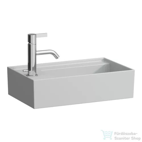Laufen Kartell By Laufen 46x28 cm-es kézmosó,bal oldali csaplyukkal, speciális rejtett lefolyóval,Matt szürke H8153357591111