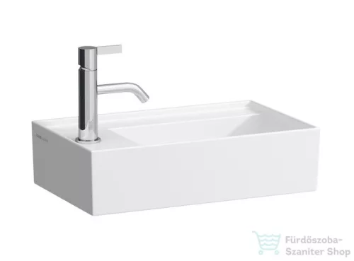 Laufen Kartell By Laufen 46x28 cm-es kézmosó,bal oldali csaplyukkal, speciális rejtett lefolyóval,LCC Active bevonattal, H815335A001111