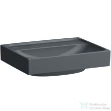   Laufen MEDA 45x35 cm-es falra/bútorra szerelhető csiszolt aljú mosdó csaplyuk nélkül,matt grafit H8161117581091