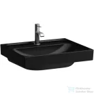Laufen MEDA 55x46 cm-es falra/bútorra szerelhető csiszolt aljú mosdó,túlfolyó nélkül,matt fekete H8161127161111