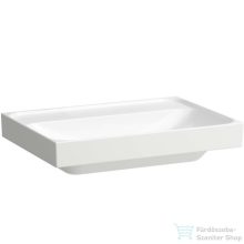   Laufen MEDA 65x46 cm-es falra/bútorra szerelhető csiszolt aljú mosdó csaplyuk és túlfolyó nélkül,LCC bevonattal,fehér H8161144001121
