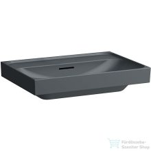  Laufen MEDA 65x46 cm-es falra/bútorra szerelhető csiszolt aljú mosdó csaplyuk nélkül,matt grafit H8161147581091