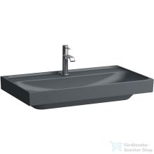   Laufen MEDA 80x46 cm-es falra/bútorra szerelhető csiszolt aljú mosdó túlfolyó nélkül,matt grafit H8161177581111