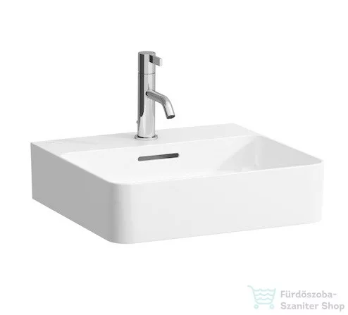 Laufen Val SaphirKeramik 45x42 cm-es csiszolt aljú kézmosó,matt fehér H8162807571041