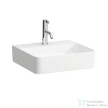   Laufen Val SaphirKeramik 45x42 cm-es csiszolt aljú kézmosó 1 csaplyukkal,túlfolyó nélkül,LCC Active bevonattal,fehér H816280A001111