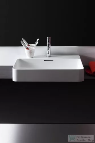 Laufen Val SaphirKeramik 60x42 cm-es csiszolt aljú mosdó,matt fehér H8162837571041