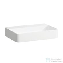  Laufen Val SaphirKeramik 60x42 cm-es csiszolt aljú mosdó csaplyuk és túlfolyó nélkül,matt fehér H8162837571121