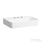 Laufen Val SaphirKeramik 60x42 cm-es csiszolt aljú mosdó 3 csaplyukkal,túlfolyó nélkül,LCC Active bevonattal,fehér H816283A001581