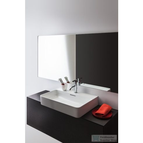 Laufen Val SaphirKeramik 65x42 cm-es csiszolt aljú  mosdó,matt fehér H8162847571041