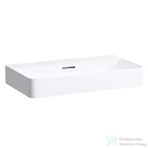 Laufen Val SaphirKeramik 75x42 cm-es csiszolt aljú mosdó csaplyuk nélkül,matt fehér H8162857571091