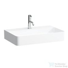   Laufen Val SaphirKeramik 75x42 cm-es csiszolt aljú mosdó túlfolyó nélkül,LCC Active bevonattal,fehér H816285A001111