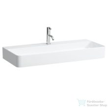   Laufen Val SaphirKeramik 95x42 cm-es csiszolt aljú mosdó túlfolyó nélkül,LCC bevonattal,fehér H8162874001111