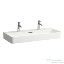   Laufen Val SaphirKeramik 95x42 cm-es csiszolt aljú mosdó 2 csaplyukkal,matt fehér H8162877571071