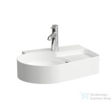   Laufen Val SaphirKeramik 53x40 cm-es csiszolt aljú mosdó félnedves zónával, jobb oldali csaplyukkal,matt fehér H8162887571061