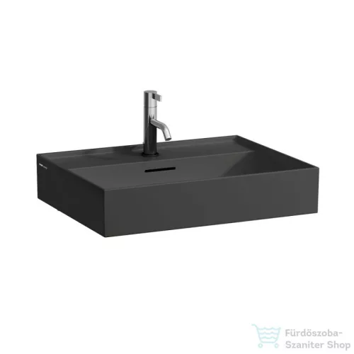 Laufen Kartell By Laufen 50x46 cm-es csiszolt aljú mosdó,fényes fekete H8163320201041