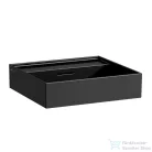 Laufen Kartell By Laufen 50x46 cm-es csiszolt aljú mosdó csaplyuk nélkül,fényes fekete H8163320201091