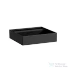 Laufen Kartell By Laufen 50x46 cm-es csiszolt aljú mosdó csaplyuk nélkül,matt fekete H8163327161091