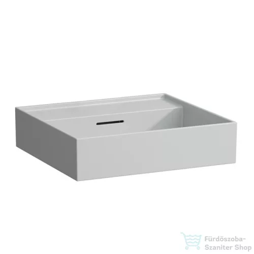 Laufen Kartell By Laufen 50x46 cm-es csiszolt aljú mosdó csaplyuk nélkül,matt szürke H8163327591091