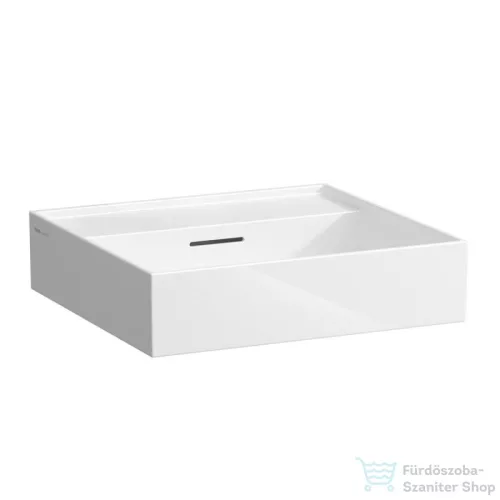 Laufen Kartell By Laufen 50x46 cm-es csiszolt aljú mosdó csaplyuk nélkül,LCC Active bevonattal,fehér H816332A001091