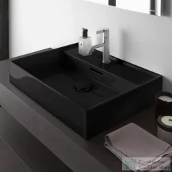   Laufen Kartell By Laufen 60x46 cm-es csiszolt aljú mosdó,fényes fekete H8163330201041