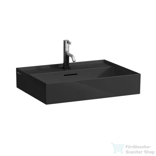 Laufen Kartell By Laufen 60x46 cm-es csiszolt aljú mosdó,fényes fekete H8163330201041