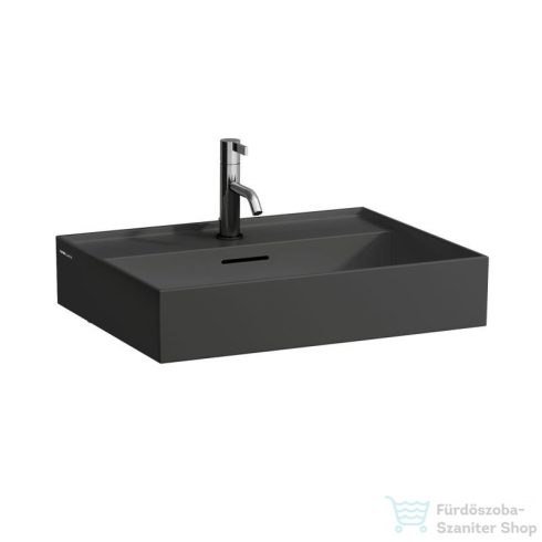Laufen Kartell By Laufen 60x46 cm-es csiszolt aljú mosdó,matt fekete H8163337161041