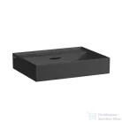 Laufen Kartell By Laufen 60x46 cm-es csiszolt aljú mosdó csaplyuk nélkül,matt fekete H8163337161091