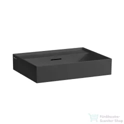   Laufen Kartell By Laufen 60x46 cm-es csiszolt aljú mosdó csaplyuk nélkül,matt fekete H8163337161091