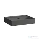 Laufen Kartell By Laufen 60x46 cm-es csiszolt aljú mosdó csaplyuk nélkül,graphite matt H8163337581091